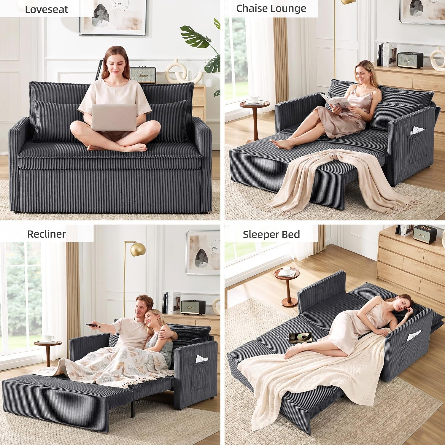 86-extended-convertible-sofa-bed-loveseat-sleep-sofa-with-usb-ports-pull-out-couch-with-6-position-adjustable-backrest-corduroy-couch-bed-with-side-pockets-for-living-room-dark-grey