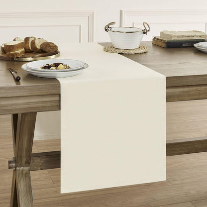 Basic Linen Style Table Runner, 14X72 Inch Ivory1