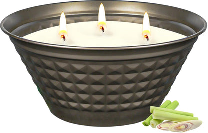 Citronella Candles Outdoor - Large 23Oz Citronella Candles Outdoor with Lid,3 Wick Summer Candle Bulk for Patio Home Garden Yard Camping Party outside Indoor Decorative,Long Burning Time1