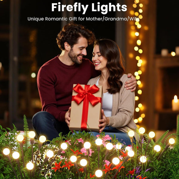 Solar Lights Outdoor(4 Pack,32 Leds),Solar Lights Outdoor Waterproof for Garden Decor,4 Modes Firefly Light for Outdoor Decor,Big Bulb High Lumens Patio Decor,Sway by Wind,Gardening Gifts for Women7