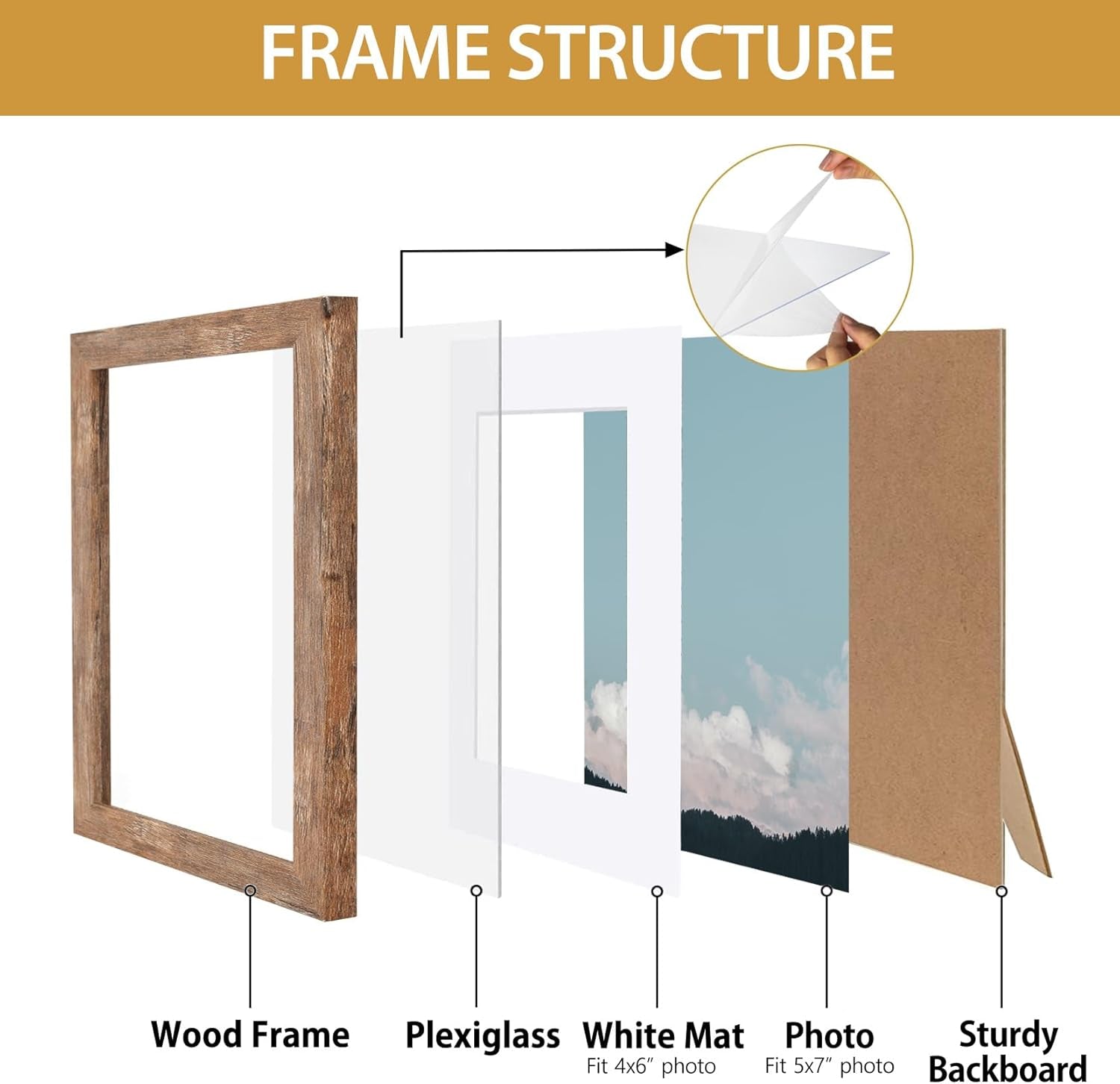5x7-picture-frame-can-display-photo-4x6-with-mat-wood-frame-with-shatterproof-plexiglass-wall-tabletop-display-rustic-brown
