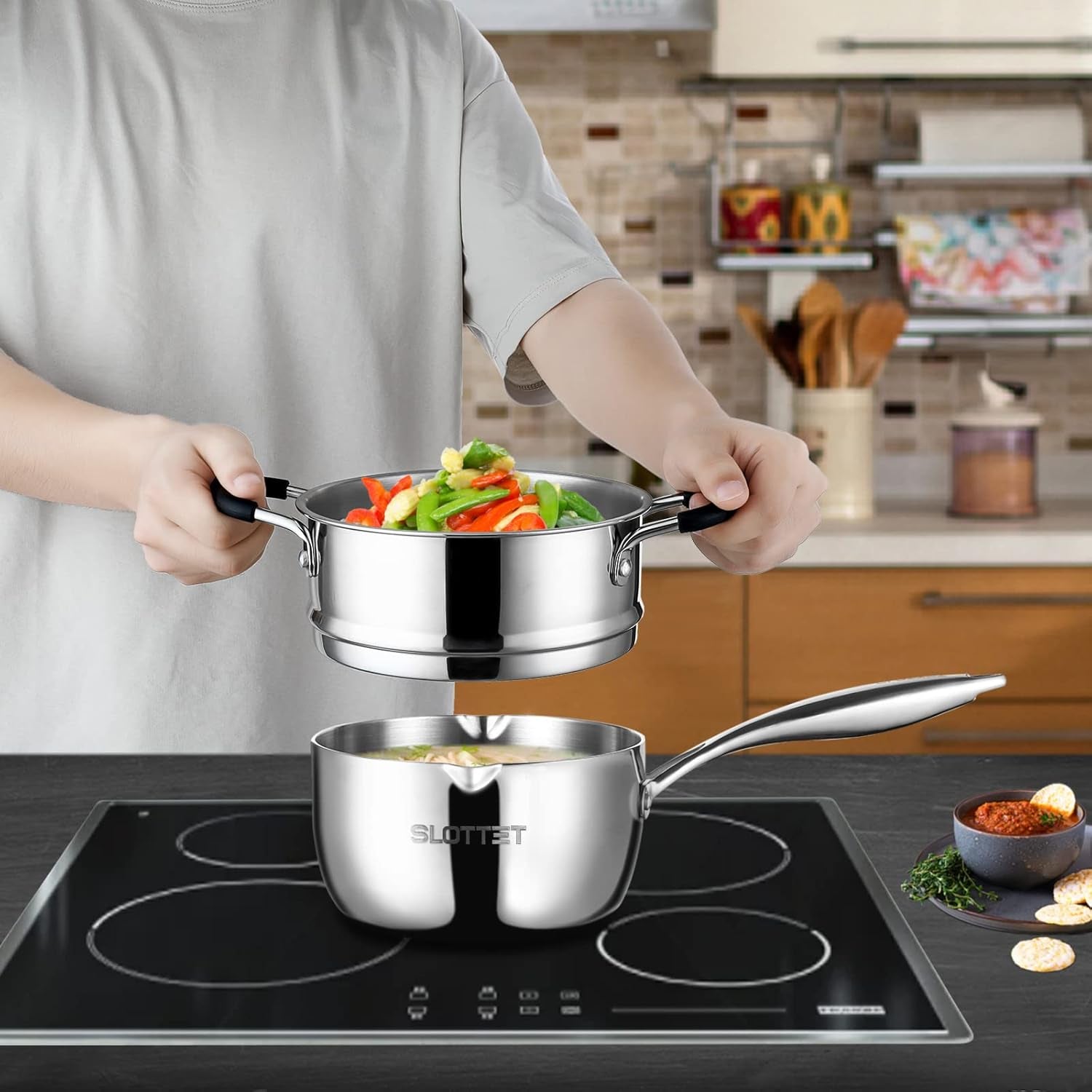 tri-ply-full-body-stainless-steel-sauce-pan-with-steamer-1-5-quart-small-multipurpose-pasta-pot-with-strainer-glass-lid-saucepan-with-pour-spout-for-cooking-stay-cool-handle