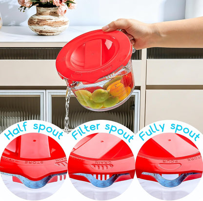 4-Cup High Borosilicate Glass Measuring Cup with Lid for Kitchen9