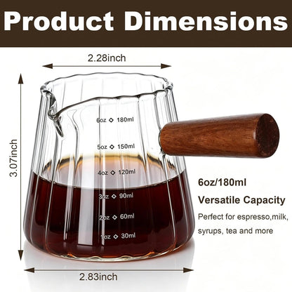 6OZ Espresso Shot Cups with Scale, Glass Measuring Cup, Coffee Accessories2