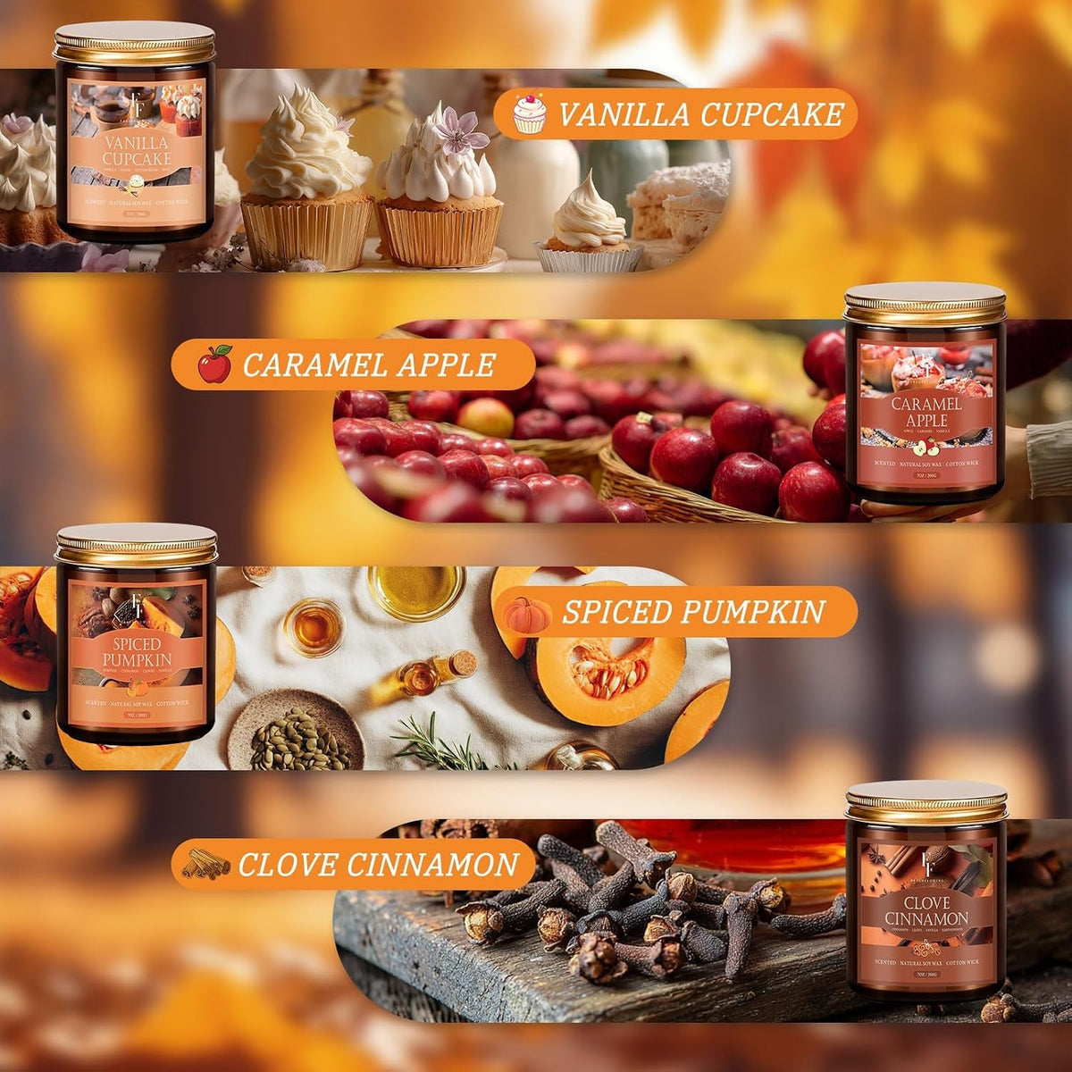 fall-candles-set-4-pack-candles-for-home-scented-natural-soy-wax-autumn-gifts-set-for-women-men-fall-fragrance-of-pumpkin-cinnamon-vanilla-cupcake-apple