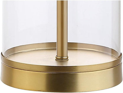 Collins Glass Table Lamp 29.25", Clear/Brass Gold5