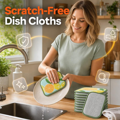 Multipurpose Steel Wire Cleaning Cloth,2026 NEW Double-Sided Scrub Rag for Kitchen Pots Pans Wet Dry，6Pcs2