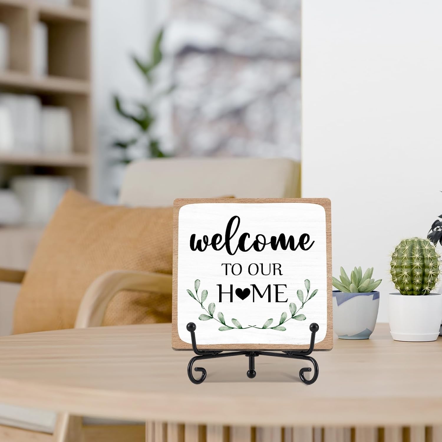 welcome-to-our-home-sign-decor-rustic-home-kitchen-wooden-sign-with-iron-stand-housewarming-gift-for-living-room-bedroom-bathroom-shelf-table-a04