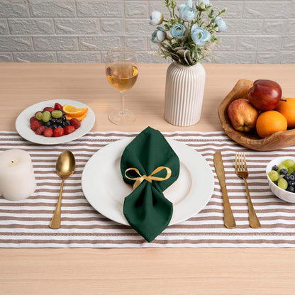 Solid Cloth Napkins Set of 6 Forest Green 100% Cotton Dinner Napkins 18X18 Inches - Soft, Reusable, Absorbent & Washable, Ideal for Wedding Events Farmhouse Parties Hotel & Everyday Use3