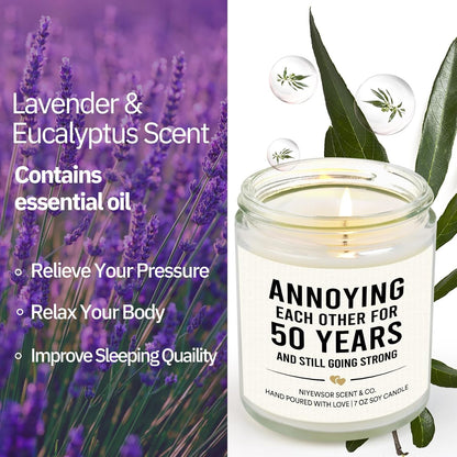50Th Wedding Anniversary Couple Gifts, 50Th Anniversary Candle4