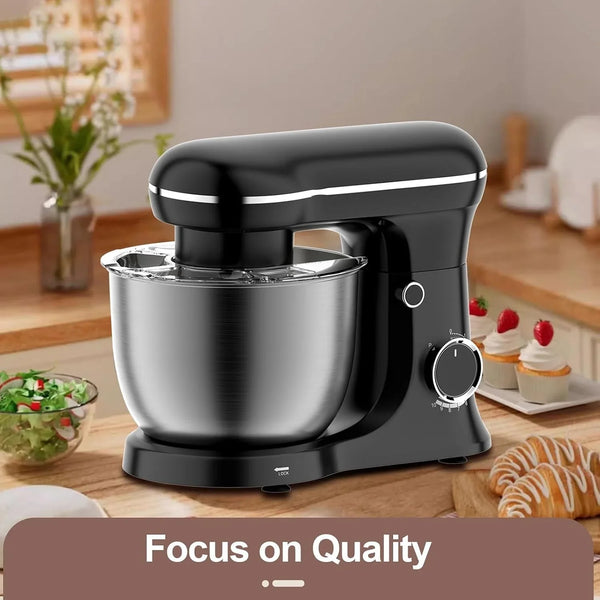 Electric Stand Mixer with Bowl 6.5QT Stainless Steel, 10 Speeds Kitchen Stand up Mixer for Baking Cakes Cookie Bread Salad Food with Egg Whisk, Dough Hook, Flat Beater - Portable Baking Mixers9