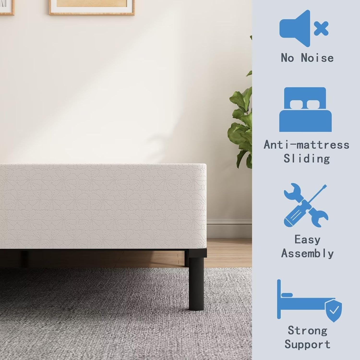 7-inch-box-spring-queen-mattress-foundation-with-easy-clean-cover-3000lbs-weight-capacity-heavy-duty-metal-non-slip-no-noise-easy-assembly