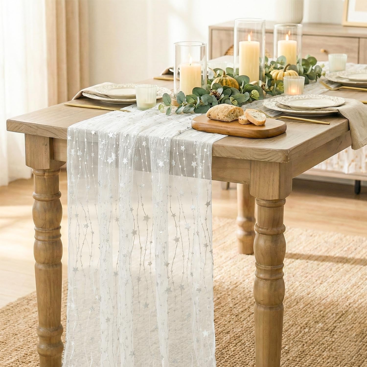 stars-white-gauze-table-runner-10ft-glitter-metallic-foil-sheer-dining-wedding-anniversary-holiday-birthday-table-decor-for-home-party