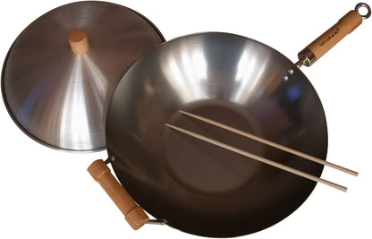 Classic Wok Set, 14", Carbon Steel1