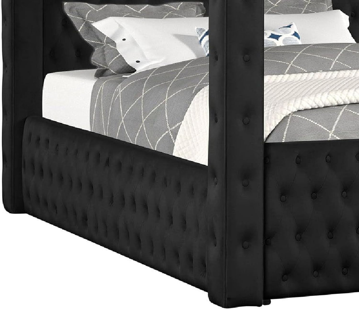beli-king-size-canopy-bed-tufted-design-black-velvet-upholstery