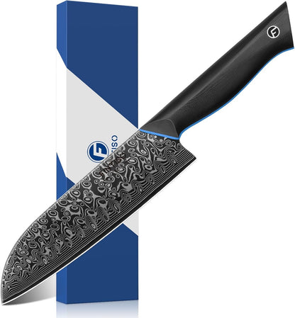 Santoku Knife 7 Inch, 67-Layer Damascus Steel Chef Knife with G10 Handle1