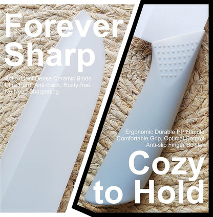 Ceramic Knife - 7 Inch Chef'S Santoku Knife - Sharp Ceramic Kitchen Knife with Sheath Cover4