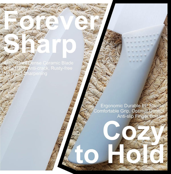 Ceramic Knife - 7 Inch Chef'S Santoku Knife - Sharp Ceramic Kitchen Knife with Sheath Cover4