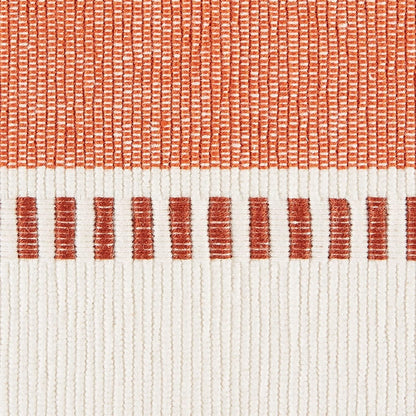 Dobby Stripe Table Runner, 13X72 Burnt Orange & Cream Background3