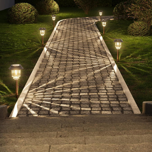 Solar Pathway Lights Outdoor - 6 Pack Solar Garden Lights, 10-40 LM Dimmable Solar Lights Outdoor Waterproof Auto On/Off IP 65 Solar Powered Landscape Lighting for Patio Walkway Driveway7