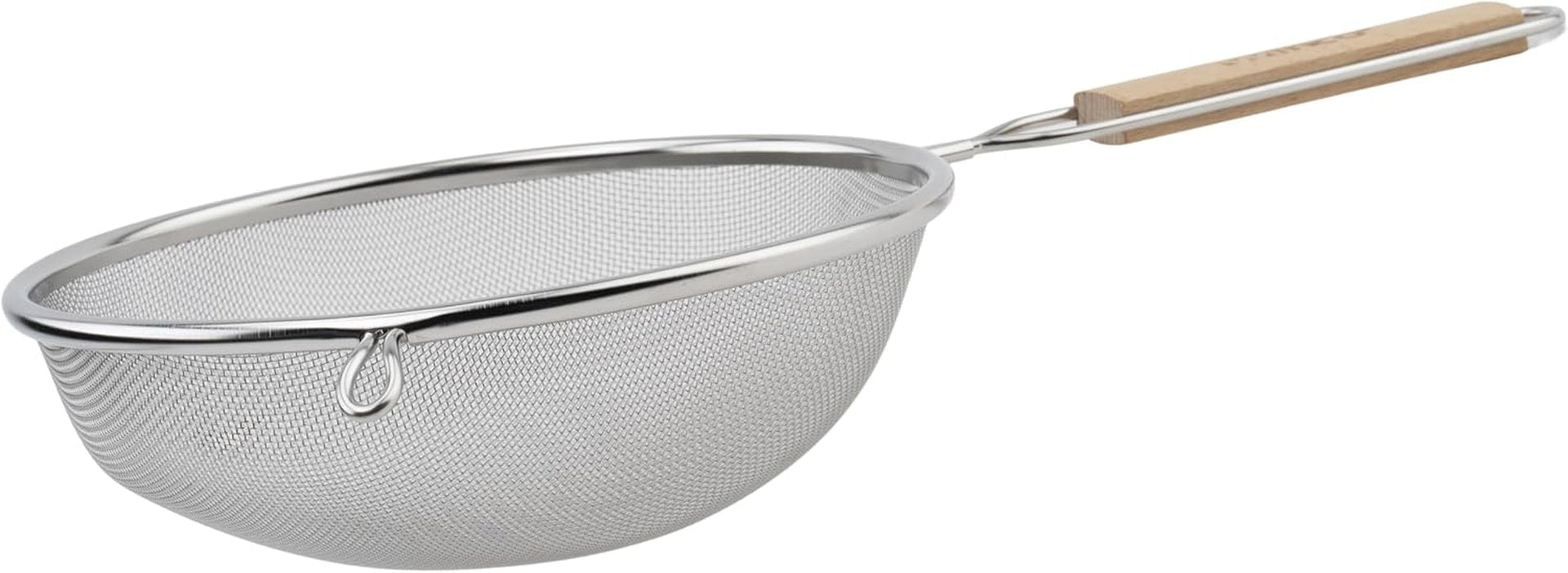 strainer-with-single-fine-mesh-8-inch-diameter-medium-stainless-steel-tan-silver-foodservice-great-for-draining-pasta-rinsing-produce-straining-and-kitchen-prep
