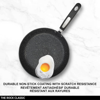 the Rock 26 Cm (10") Non-Stick Fry Pan, Durable Forged Aluminum | Rock.Tec Non-Stick Technology. 3X Better Release. Even Heating. Never Warps. Gas, Electric, Ceramic, Halogen.2