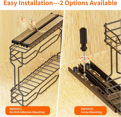 Pull Out Spice Rack Organizer for Cabinet,2.1 Wx10.5 Dx8 H,3 Pack6