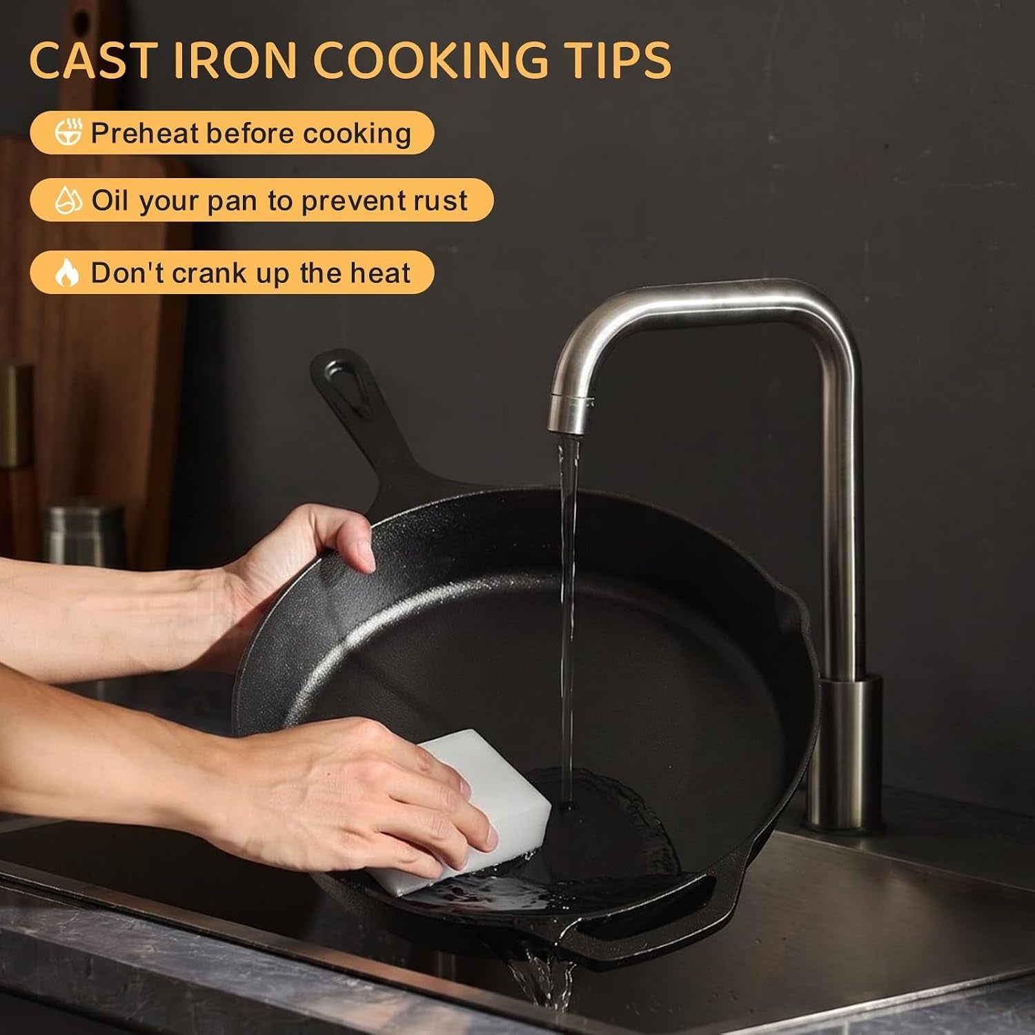 cast-iron-skillet-12-inch-pre-seasoned-frying-pan-heavy-duty-professional-restaurant-chef-quality-cookware-with-drip-spout-indoor-outdoor-use-compatible-with-oven-stove-grill-campfire