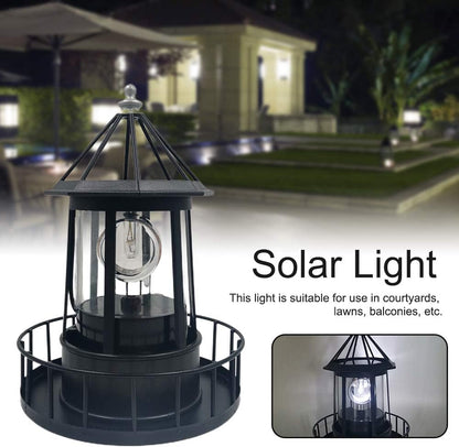 Solar Powered Lighthouse, 360 Degree Rotating IP65 Waterproof Garden Smoke Towers Statue Lights, Landscape Beacons Lamp for Lawn Patio Pond Yard Outdoor Decor7