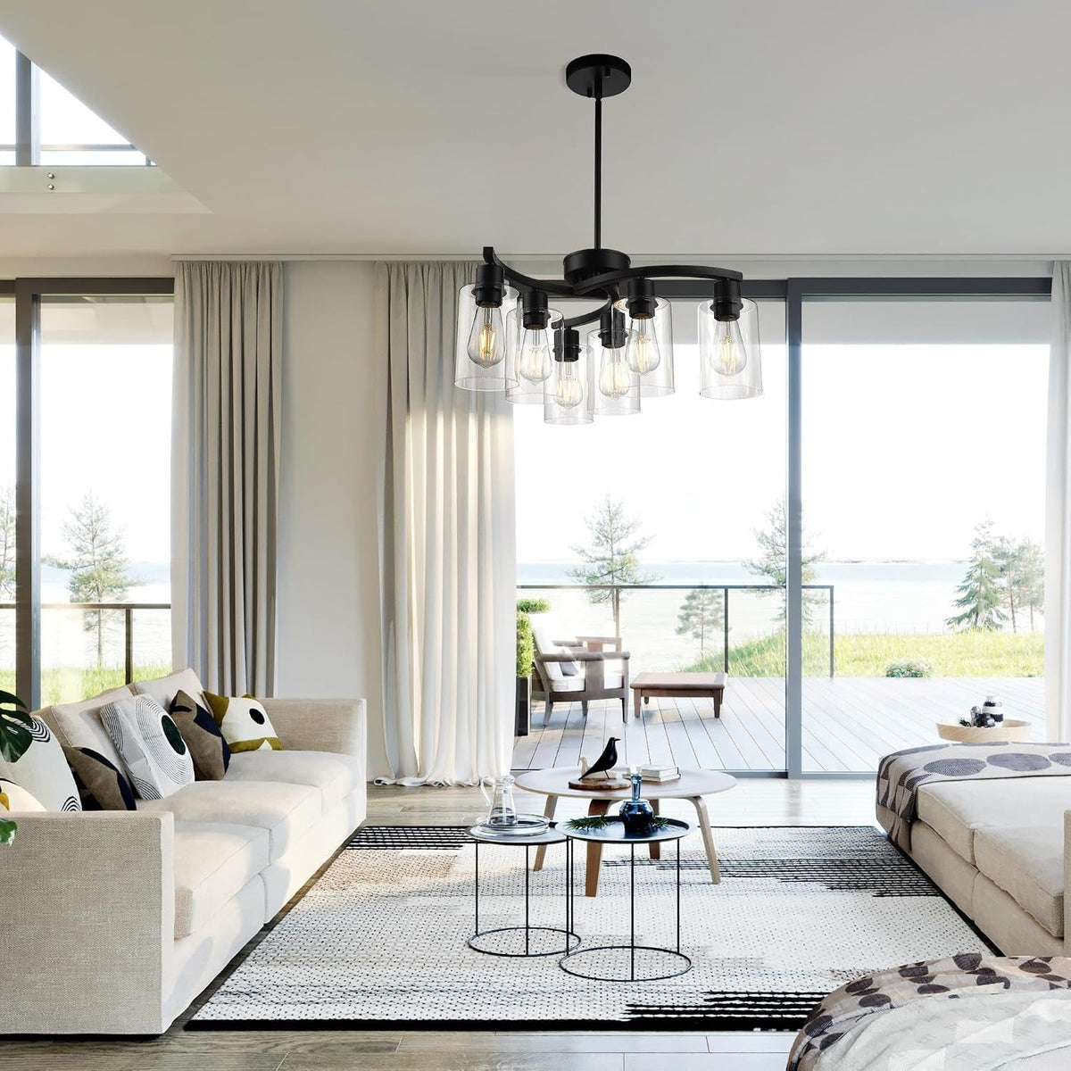 6-light-modern-farmhouse-black-chandelier-contemporary-dining-room-light-fixture-adjustable-height-hanging-industrial-pendant-lights-kitchen-island-clear-glass-shade
