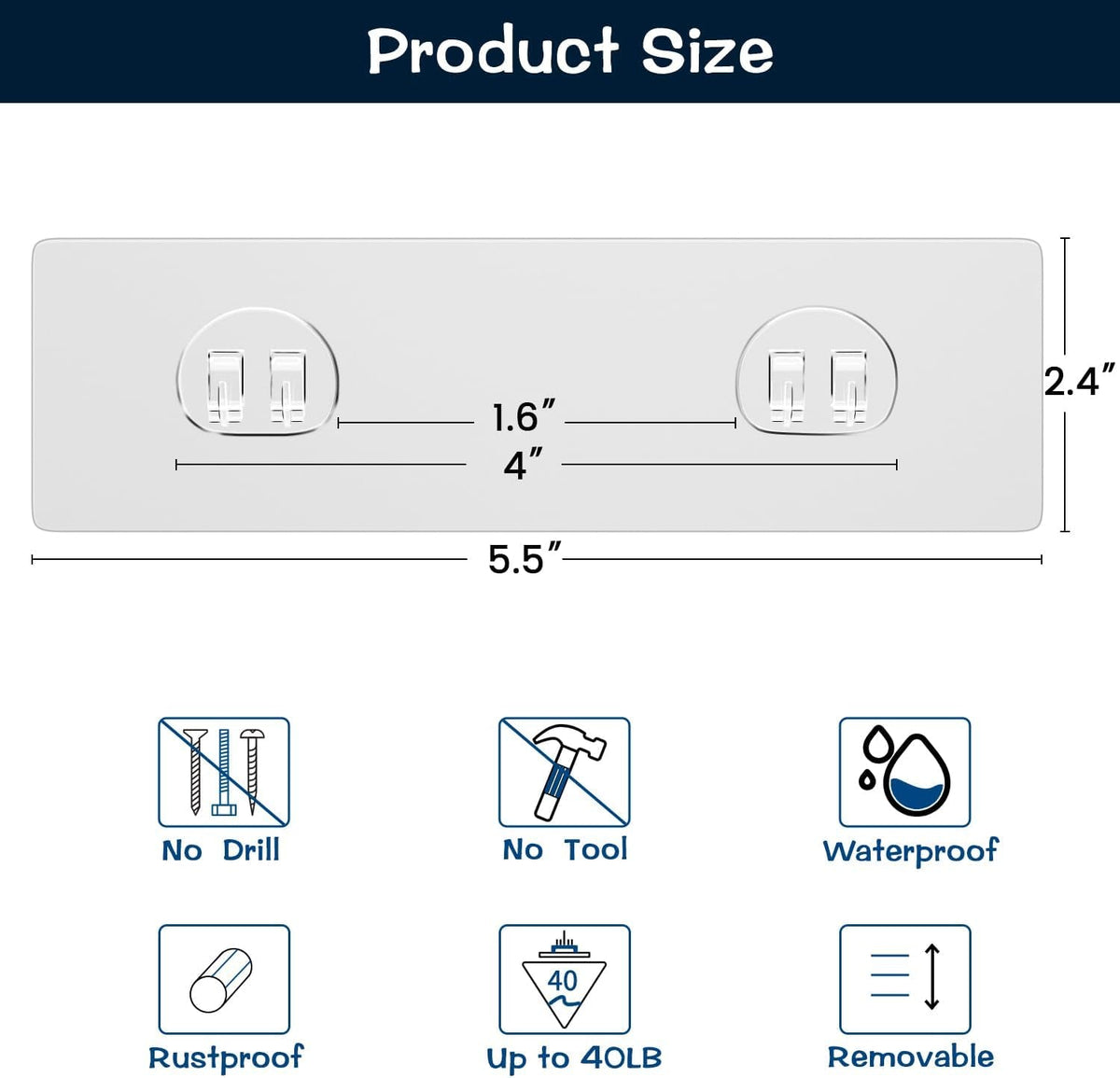 shower-caddy-replacement-stickers-no-drilling-transparent-adhesive-strips-for-shower-caddy-soap-holder-bathroom-storage-shelves-kitchen-racks4pack