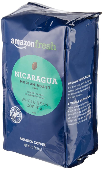 , Nicaragua Whole Bean Coffee, Medium Roast, 12 Oz2