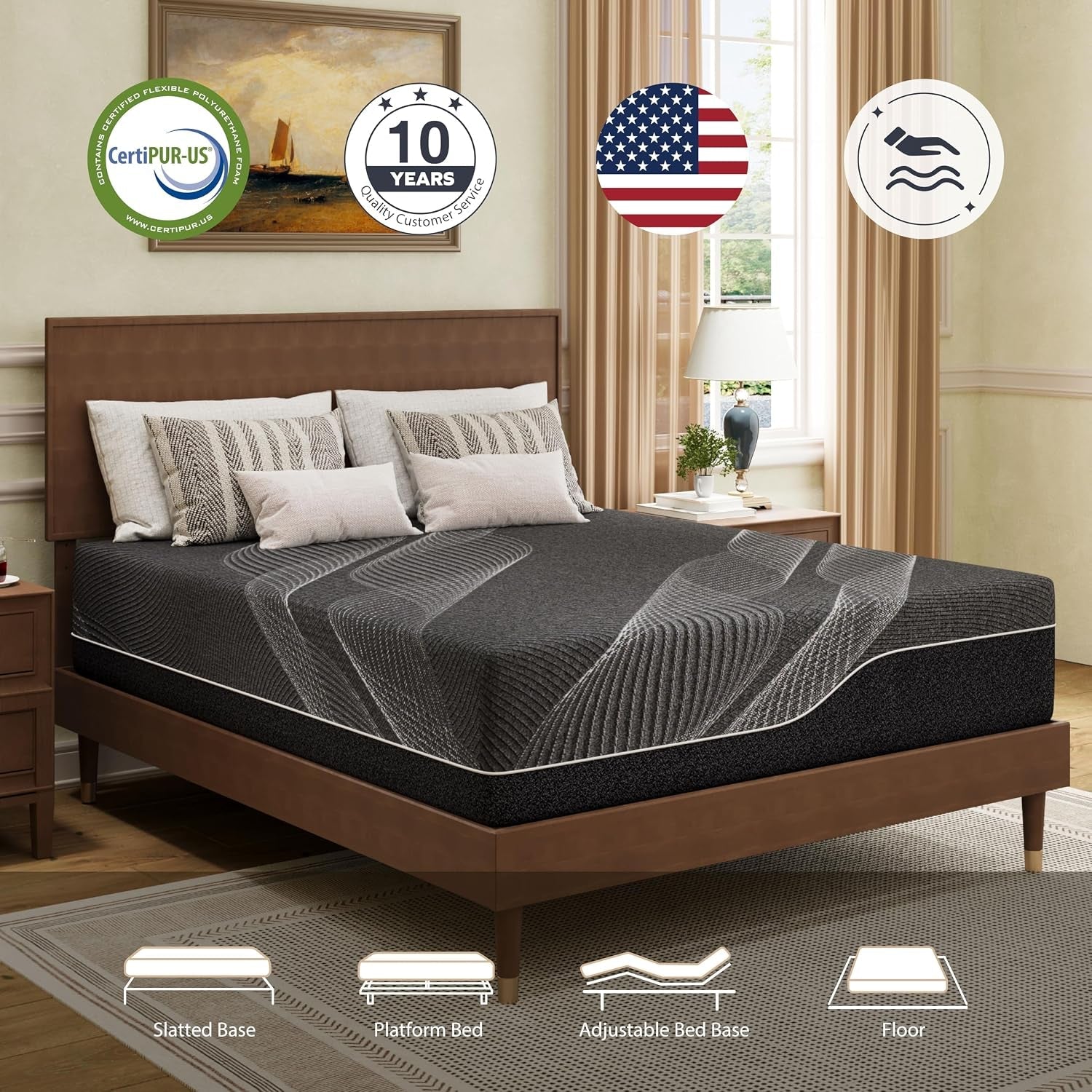 king-size-mattress-14-inch-gel-memory-foam-medium
