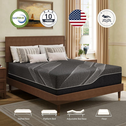 King Size Mattress 14 Inch Gel Memory Foam Medium2