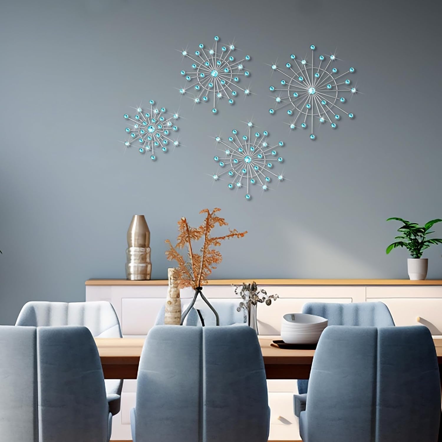 4-pcs-metal-wall-decor-bling-crystal-wall-art-cast-iron-rhinestones-sunburst-decor-starburst-art-hanging-diamond-accents-home-decorative-for-living-room-bedroom-entryway-blue