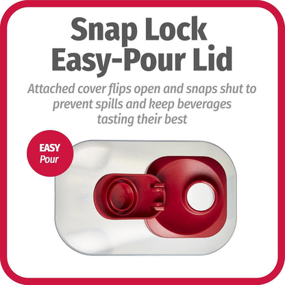 1 Quart Bottle with Snap Lock Easy-Pour Lid, BPA Free, Clear5