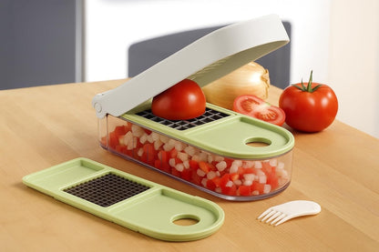 Vegetable Chopper – Original as Seen on TV Food Dicer with 2 Stainless Steel Blades, Large 2-Cup Container, Cleaning Tool, Dishwasher Safe Onion & Vegetable and Fruit Cutter | Original as Seen on TV, 2 Stainless Steel Blades, Large 2-Cup Container, Cleani3