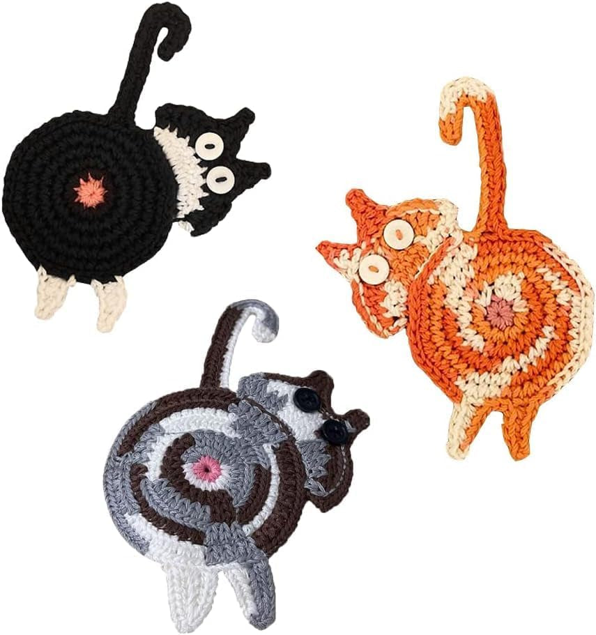 cat-gifts-for-cat-lovers-3pcs-cat-coaster-woven-creative-cat-coaster