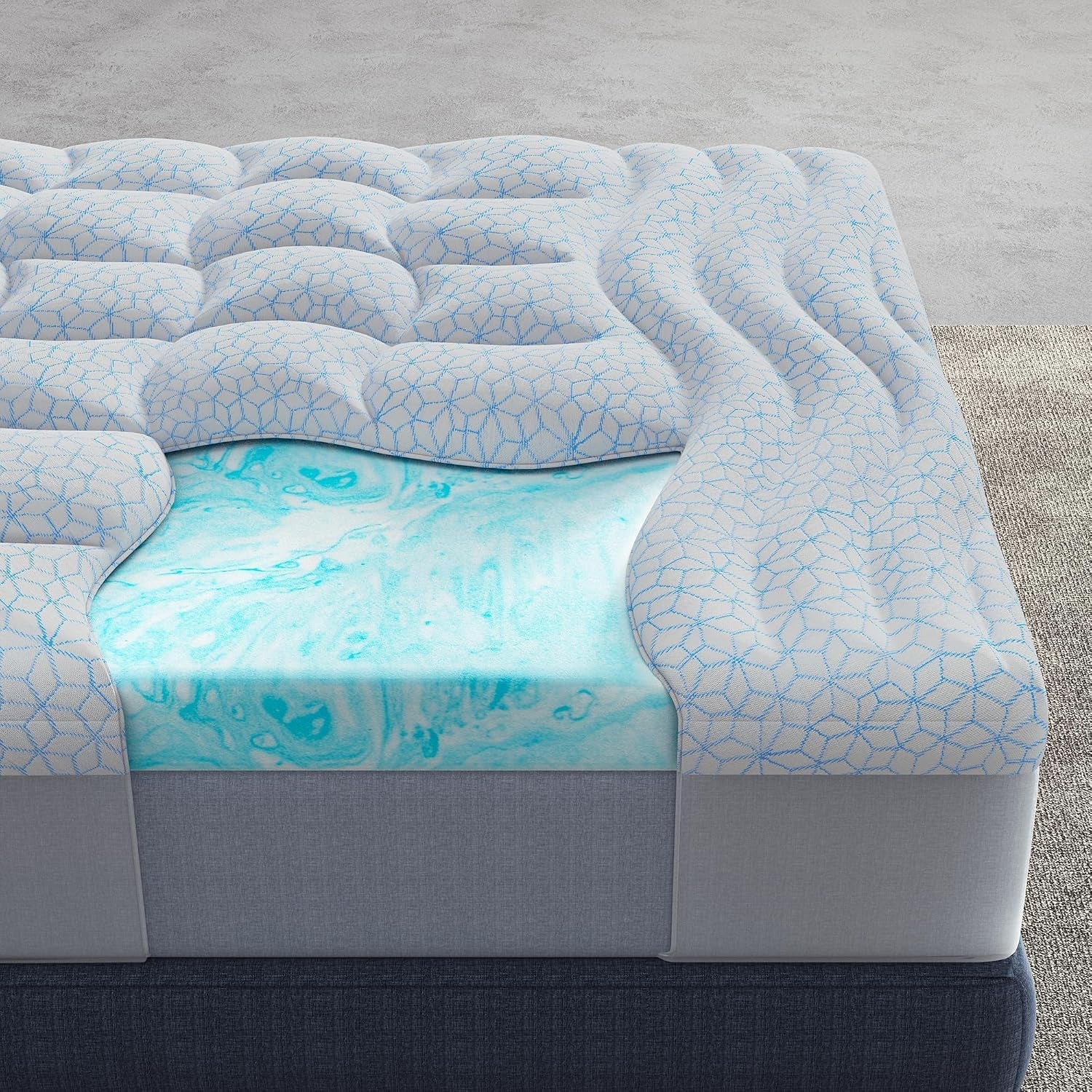 dual-layer-4-inch-cooling-twin-xl-mattress-topper-for-college-dorm-2-thick-soft-quilted-ice-silk-pillow-top-cover-plus-2-gel-memory-foam-mattress-pad-for-back-pain-relief