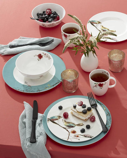 Chirp Porcelain 12-Piece Dinnerware Set for 48
