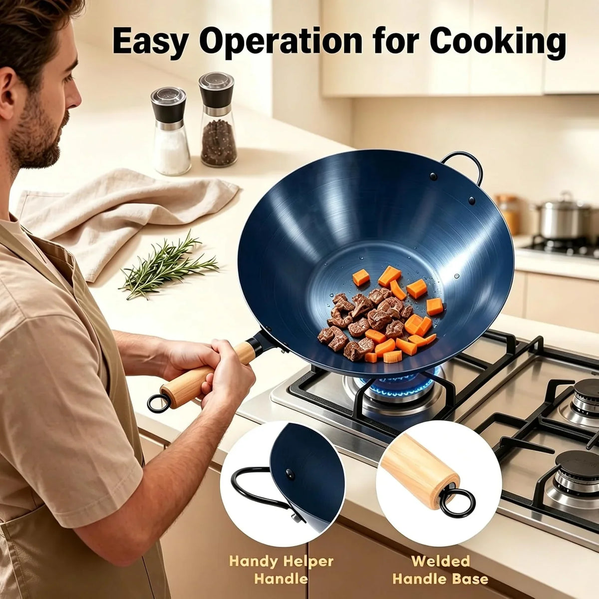 carbon-steel-wok-13-5-woks-stir-fry-pans-nonstick-pre-seasoned-flat-bottom-wok-for-bbq-grill-outdoor-camping-compatible-with-induction-electric-gas-open-fire-deep-blue