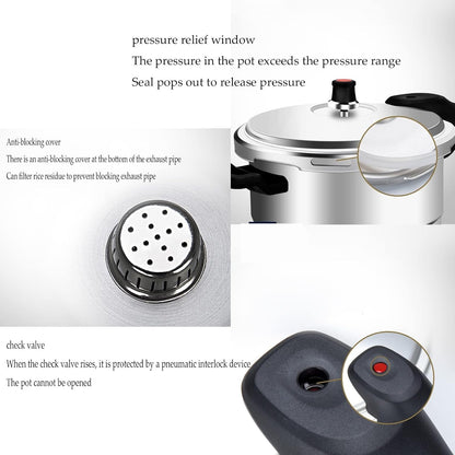 Aluminium Pressure Cooker Explosion-Proof Pressure Cooker Gas Stove Energy-Saving Safety Cooking Utensils6