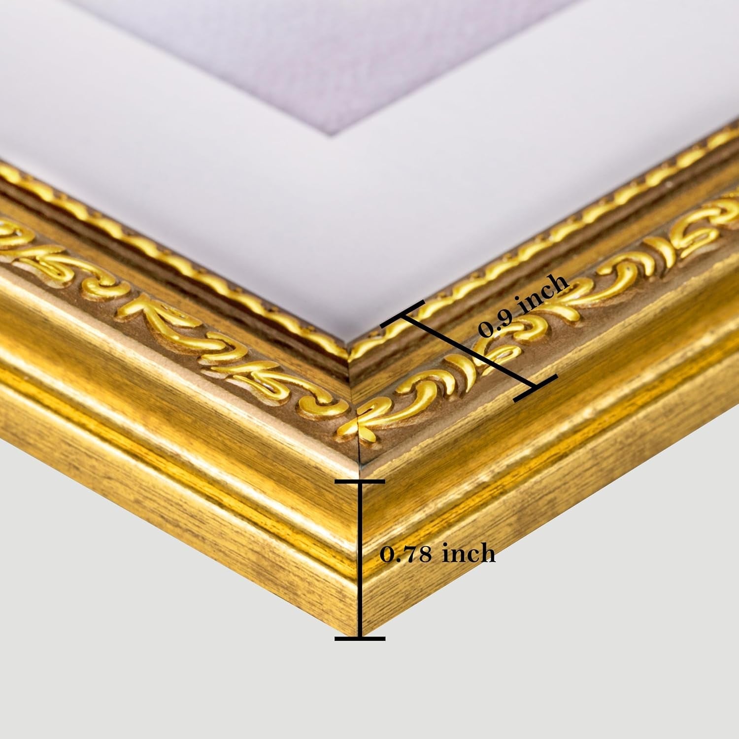 8x10-vintage-picture-frame-glass-cover-gold-4-pack