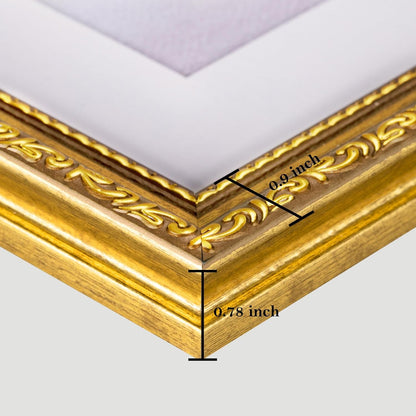8X10 Vintage Picture Frame, Glass Cover, Gold, 4-Pack5