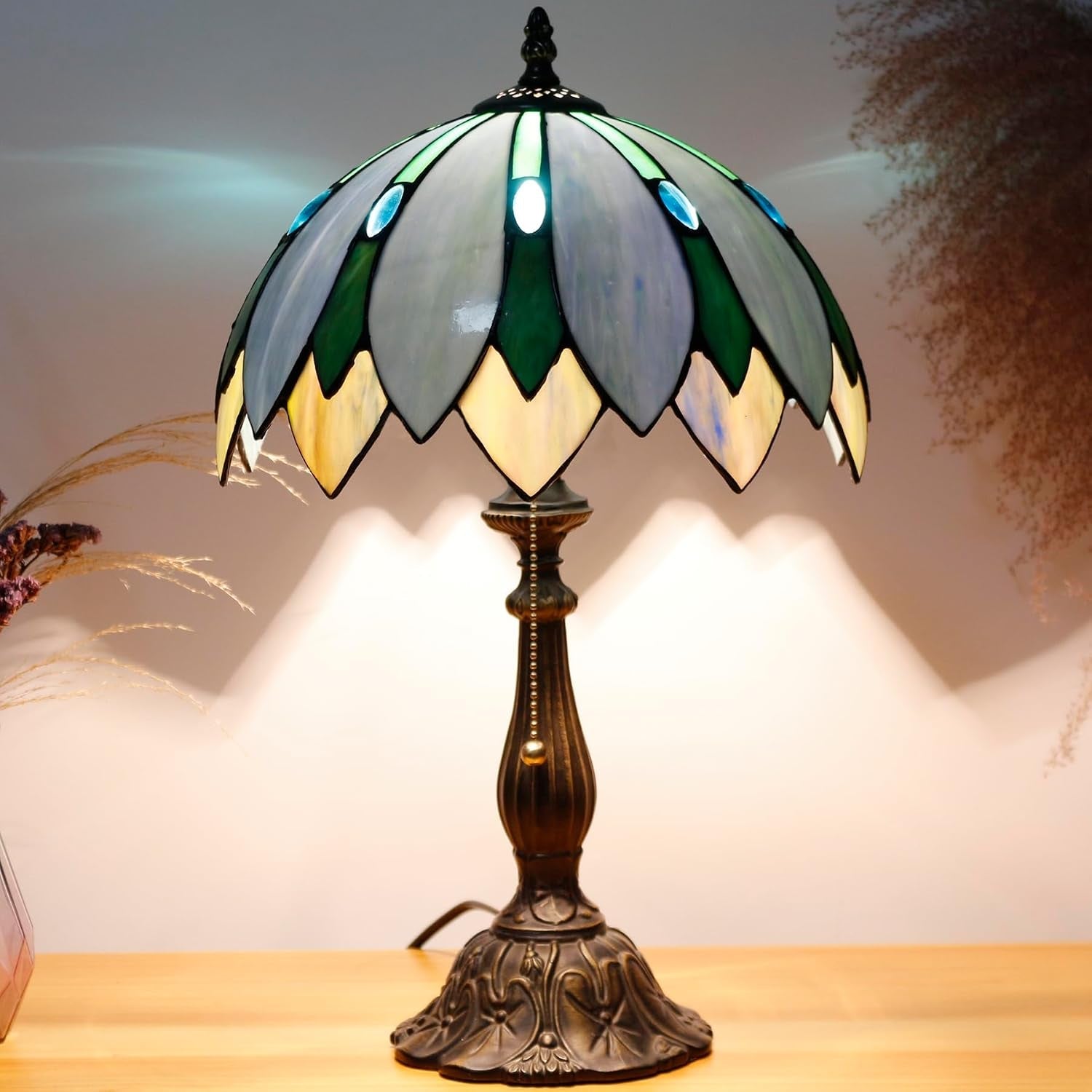 table-lamp-base-replacement-only-a-w-6-h-18-inch-fit-for-8-10-12-inch-tiffany-style-stained-glass-lampshade-dark-bronze-finish-resin-push-switch-on-cord
