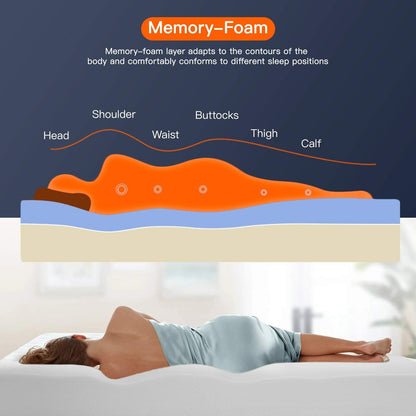 Memory Foam Mattress in a Box for Cool Sleep & Pressure Relief Medium Firm Mattresses Certipur-Us Certified Pressure Relieving (8 In, King)4