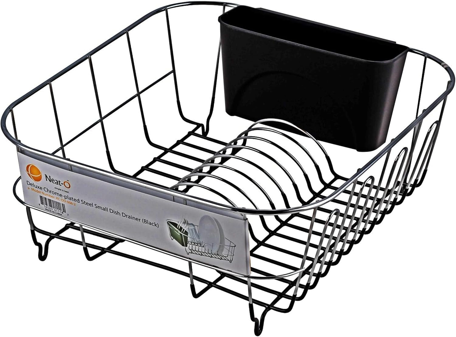 deluxe-chrome-plated-steel-small-dish-drainers-black