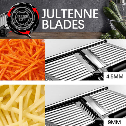Mandoline Slicer, Mandoline Slicer for Kitchen, Adjustable Mandolin, Stainless Steel Mandoline, Vegetable Slicer, Potato, Onion, Cucumber, Tomato, Veggie Slicer with Cut-Resistant Gloves3