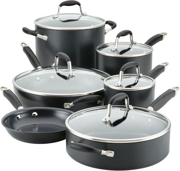 Advanced Home Hard Anodized 11-Piece Cookware Set1