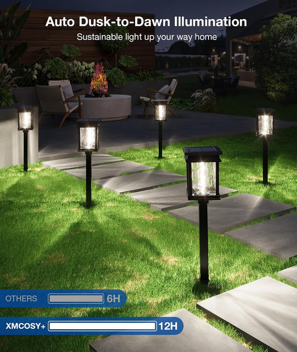 Solar Pathway Lights Outdoor, 6 Pack Solar Powered Garden Lights7